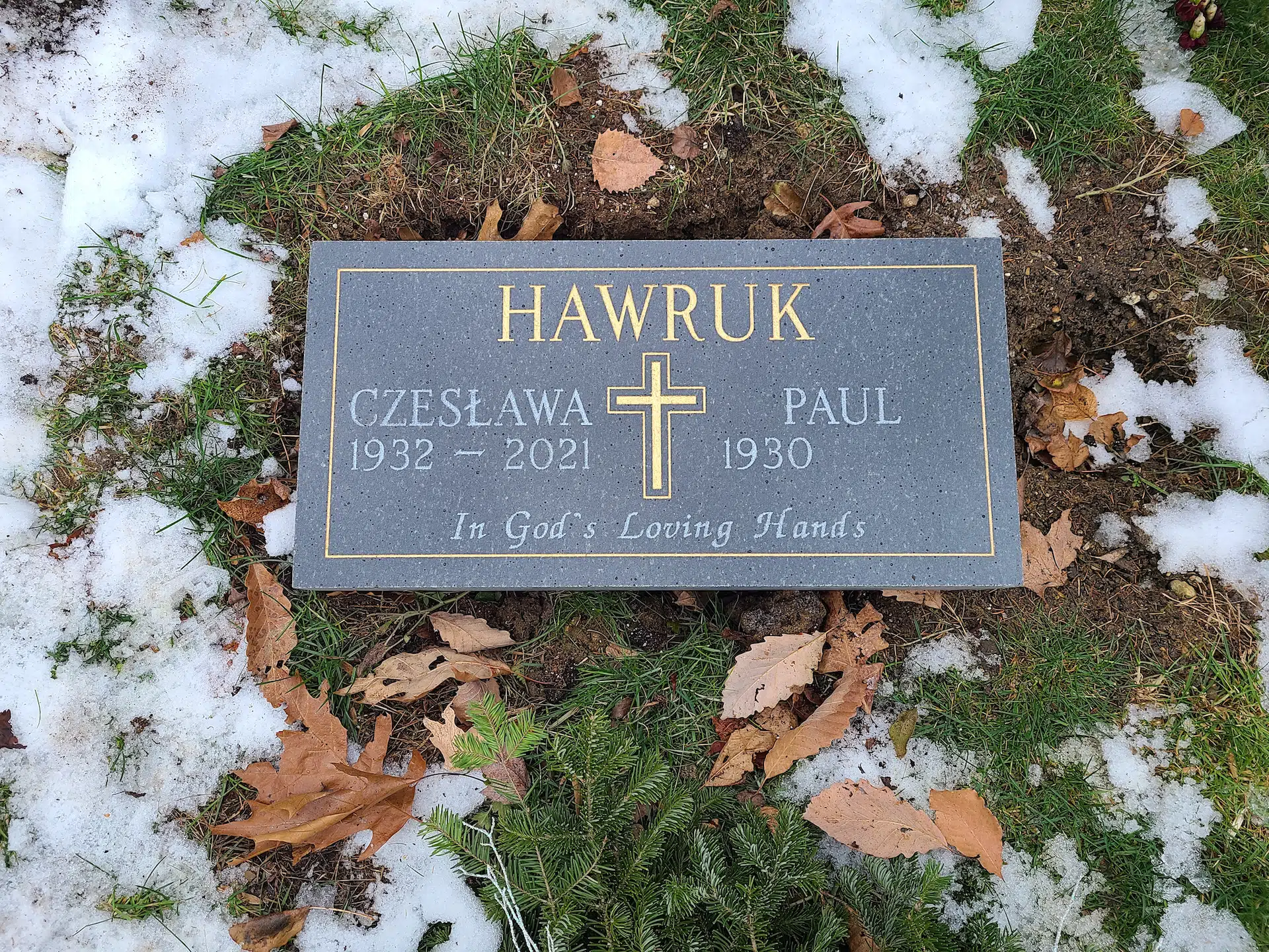 Granite Grave Marker Designs hand-carved by Marker Design Guide in NJ — image 2